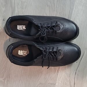 Drew women's black leather lace up tulip shoes size 8.5M